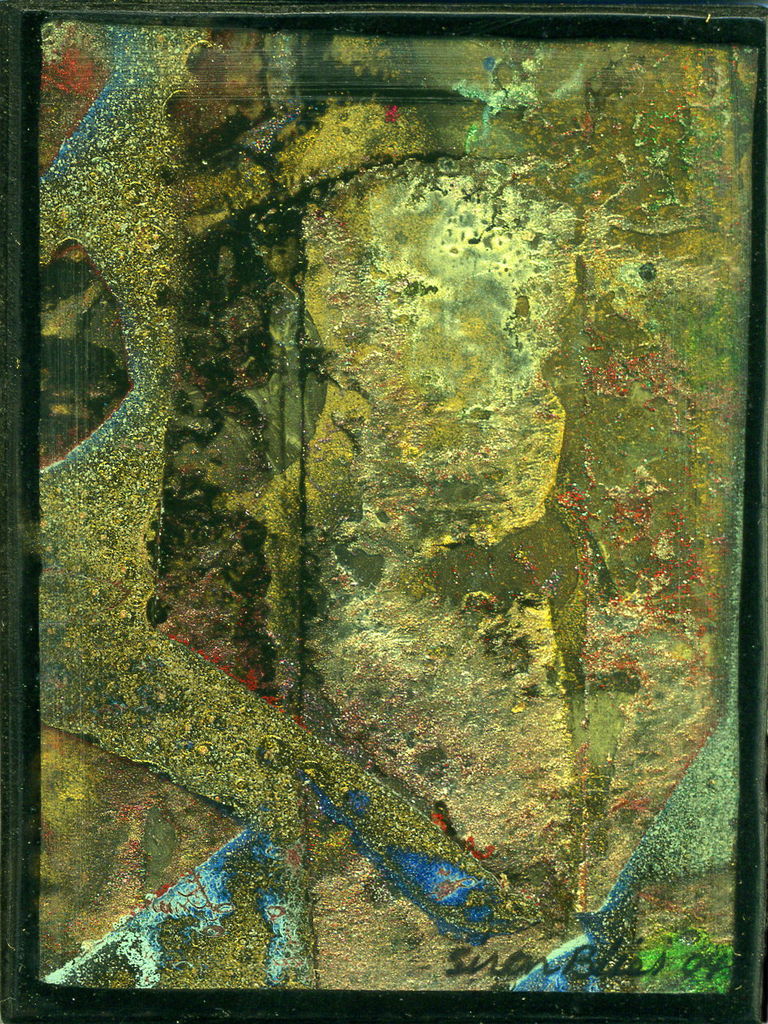 Acrylic and Lacquer on Wood Panel, 2.375in x 3.125in - 2004 